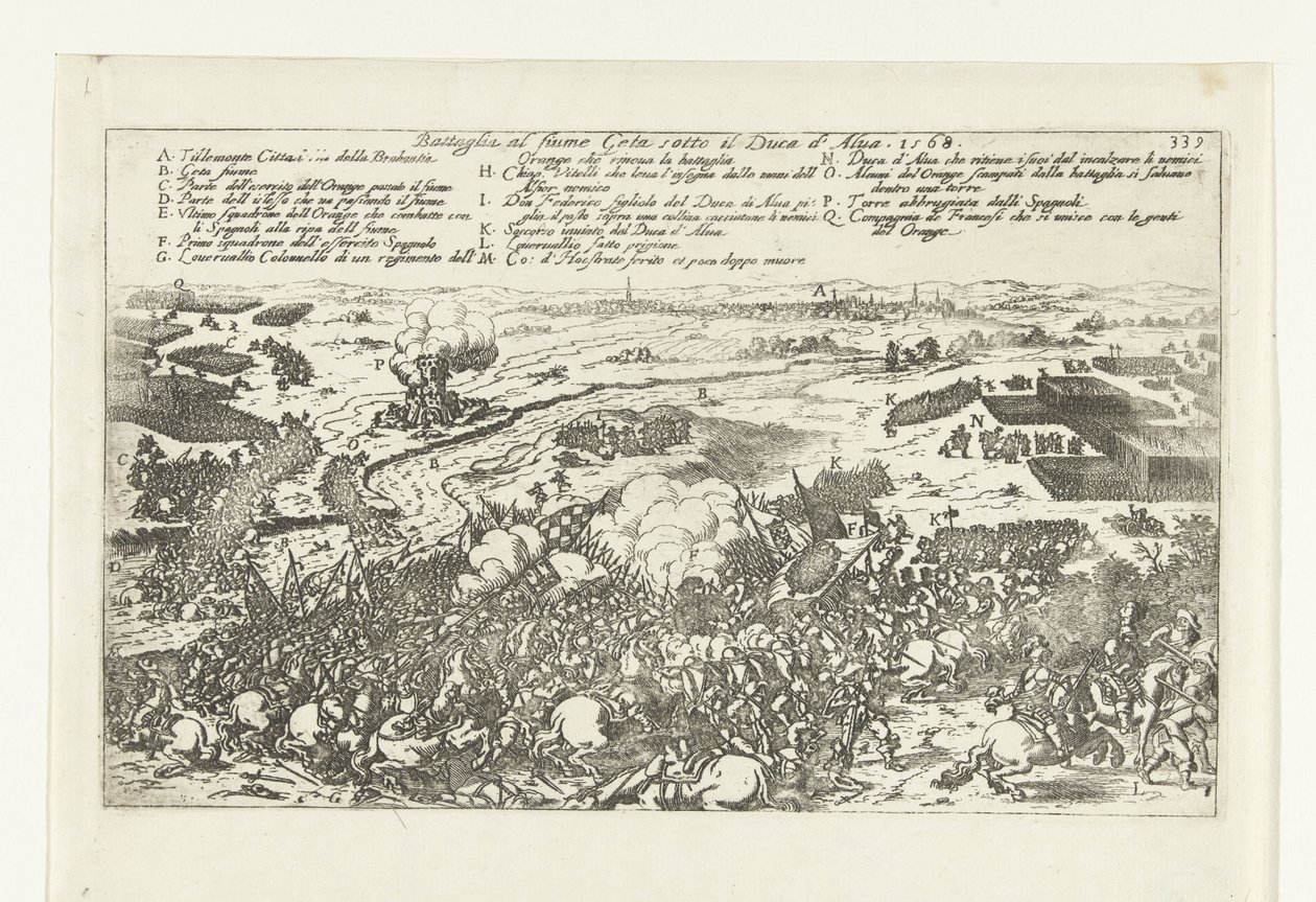 格塔河战役，1568 年
阿尔瓦公爵麾下的格塔河战役。1568 年（标题在实物上） 作者 无名氏