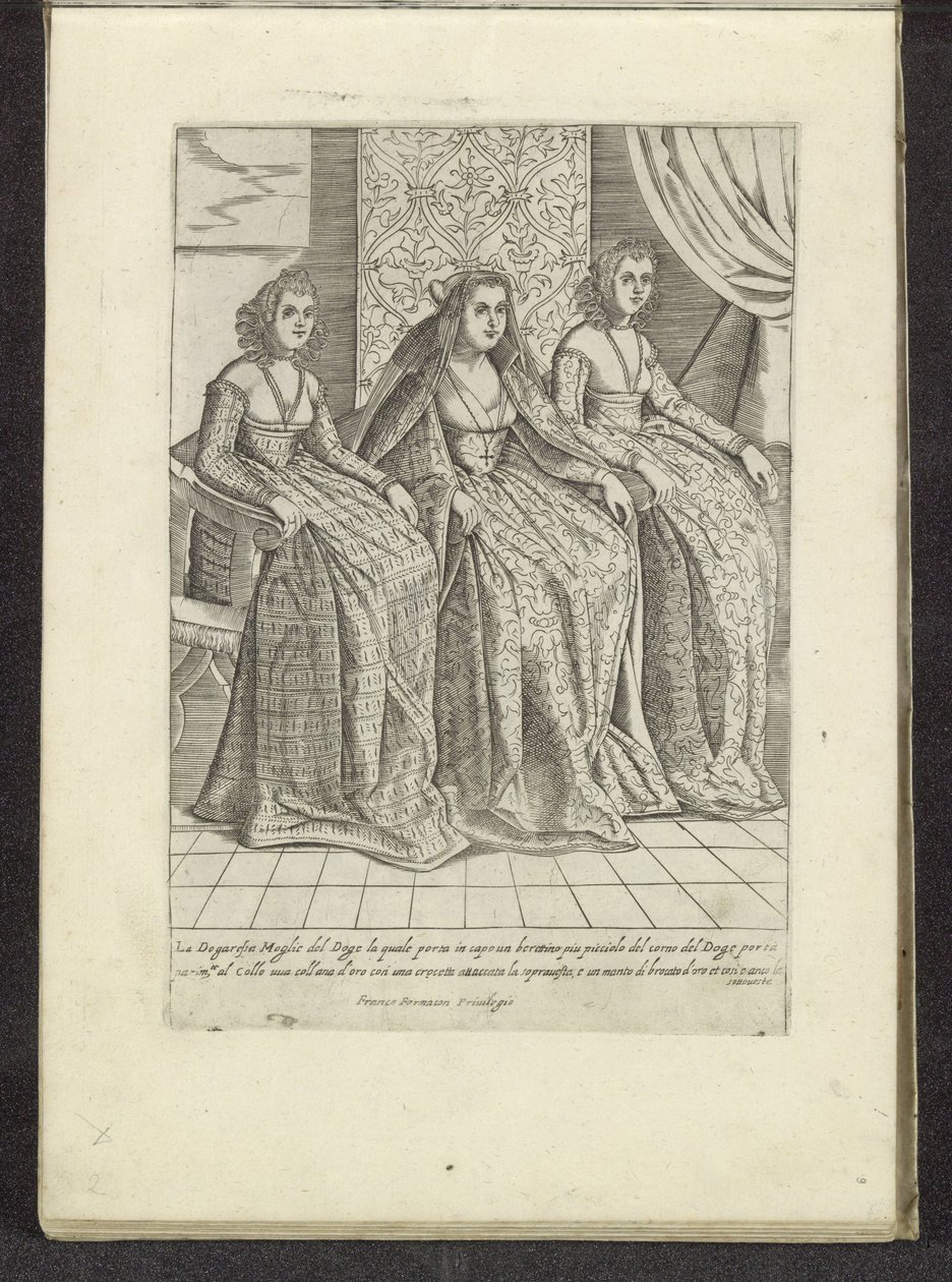 Vrouw van de doge met twee vrouwen
Scènes uit het Venetiaanse leven（系列名称）
Habiti d