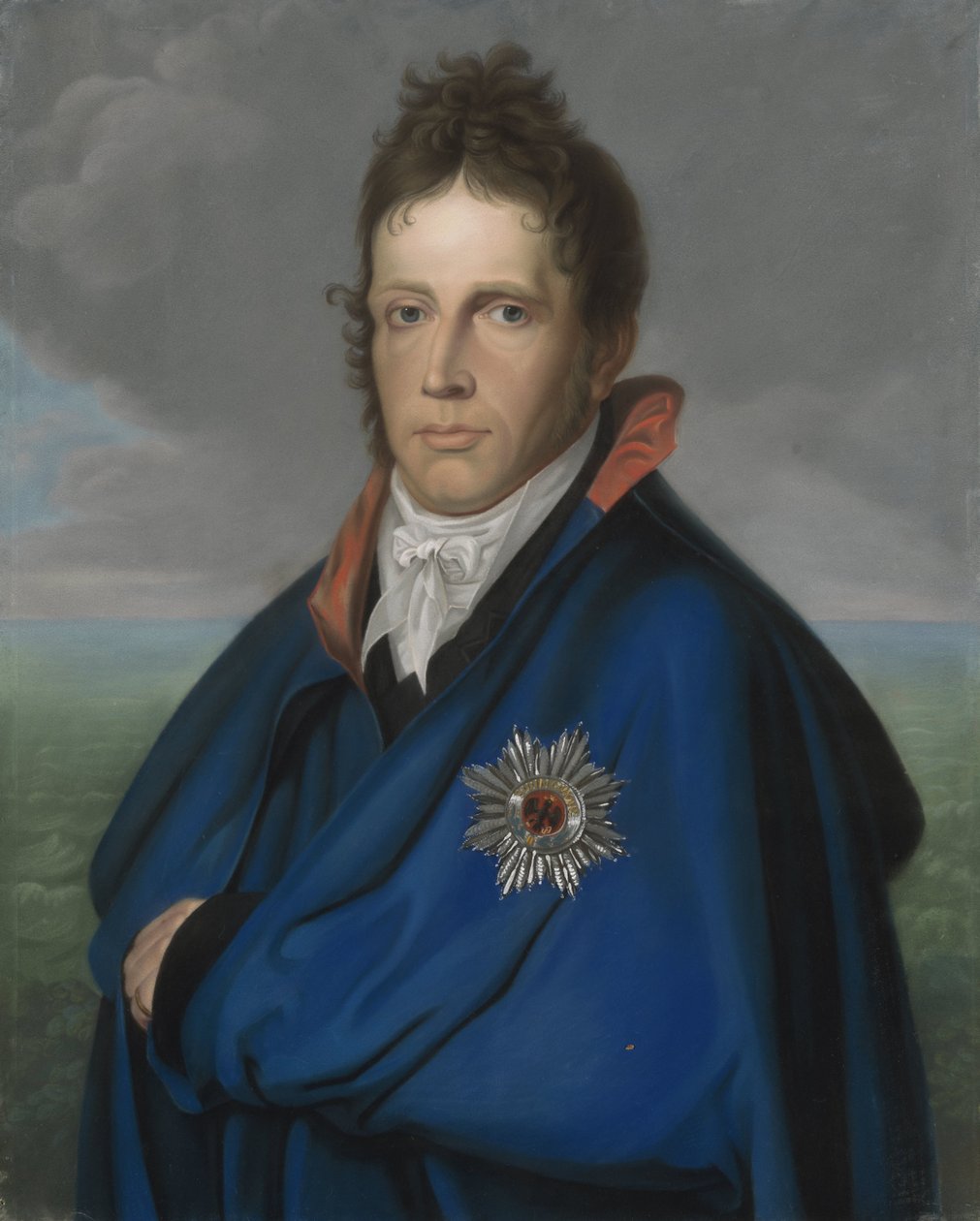 威廉-弗雷德里克（1772-1843 年），奥兰治-拿骚的继承王子。后来的威廉一世国王。被命名为 "斗篷肖像"。 作者 无名氏