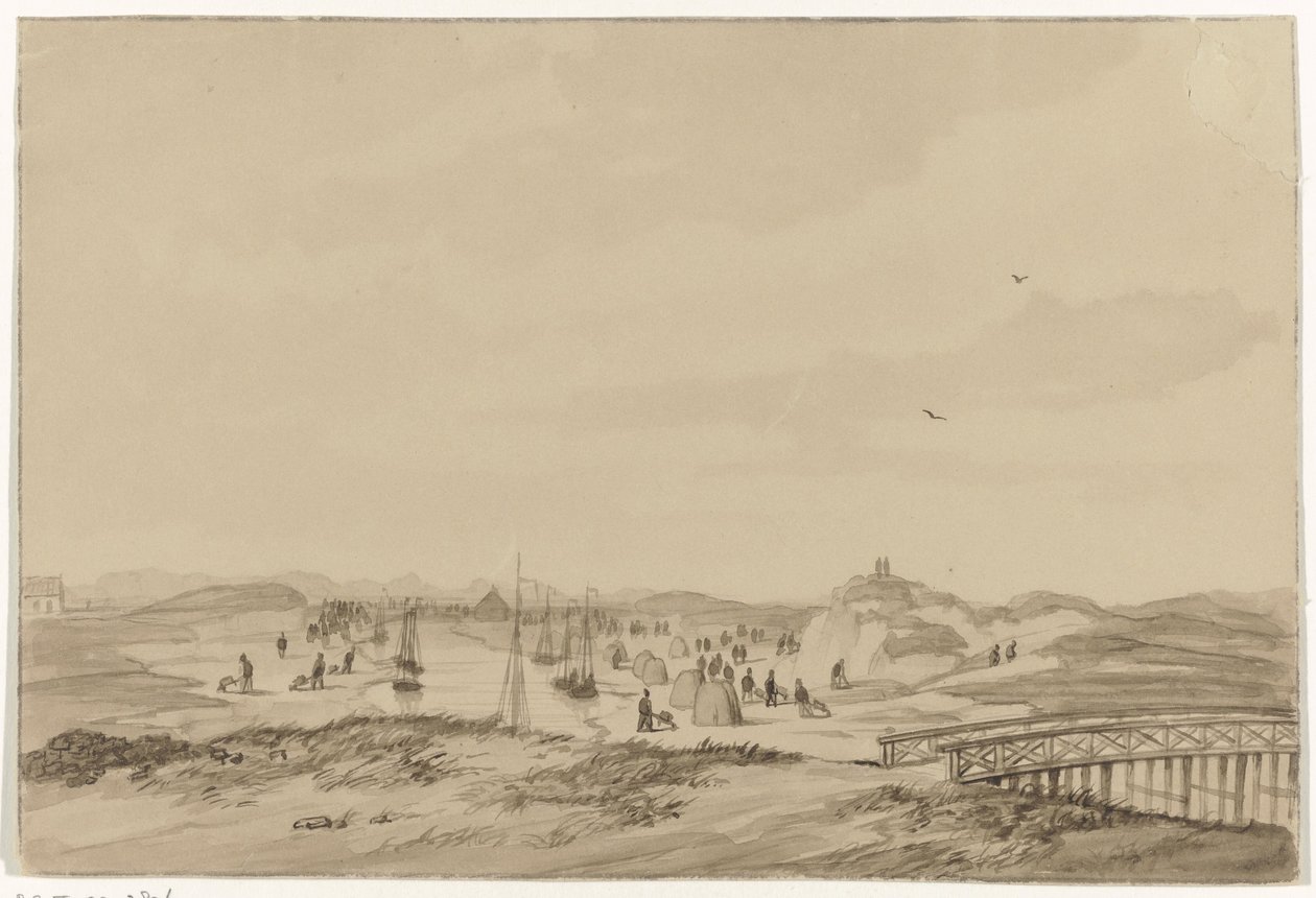 海牙附近沙丘的挖沙活动，1846 年 作者 无名氏