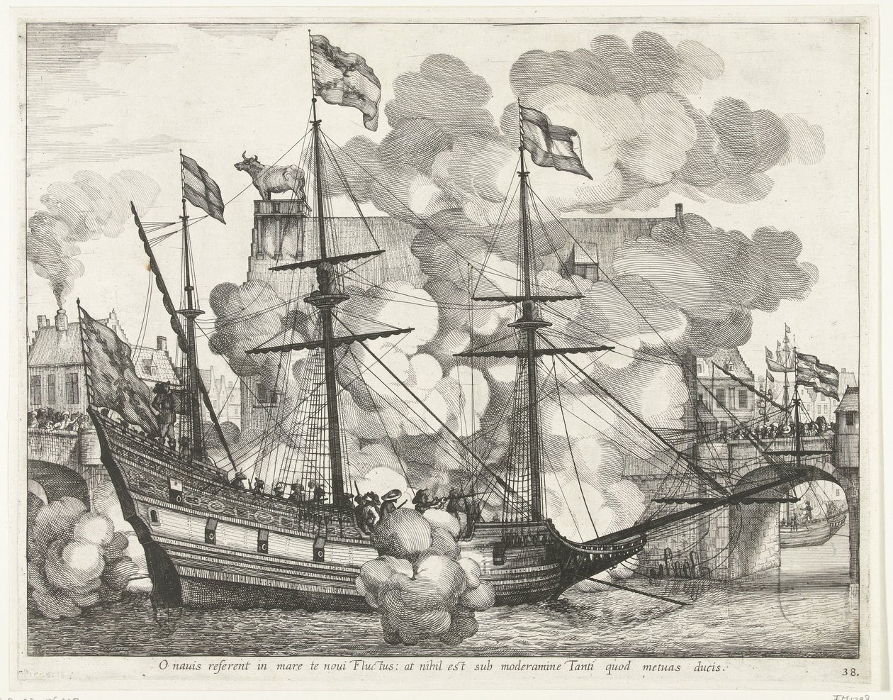 帆船，右侧；1635 年费迪南德进入根特（编号 38）
O navis referent in mare te novi Fluctus: at nihil est sub moderamine Tanti quod metuas ducis（物体上的标题）
Aliorum nautarum navis triumphalis 作者 无名氏