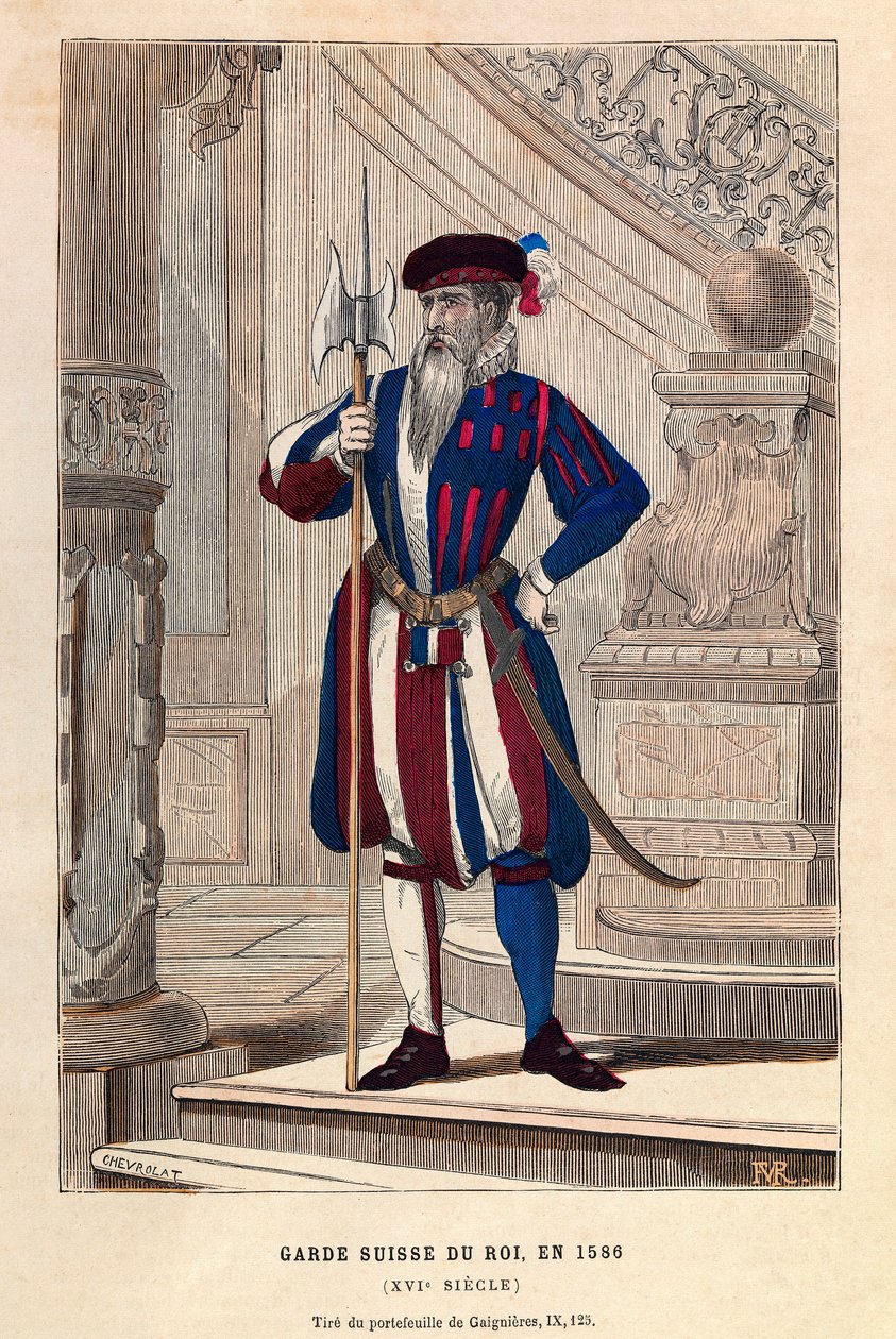 A Swiss Guard of the King in 1586 (Henry III) - Member of the King