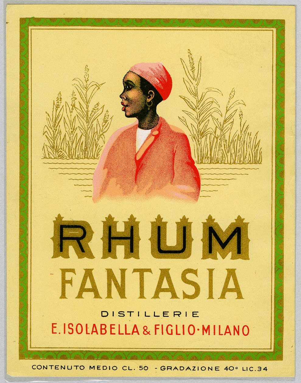 Advertisement for Fantasia rum, sugar cane plantation (early 20th century) 作者 匿名匿名
