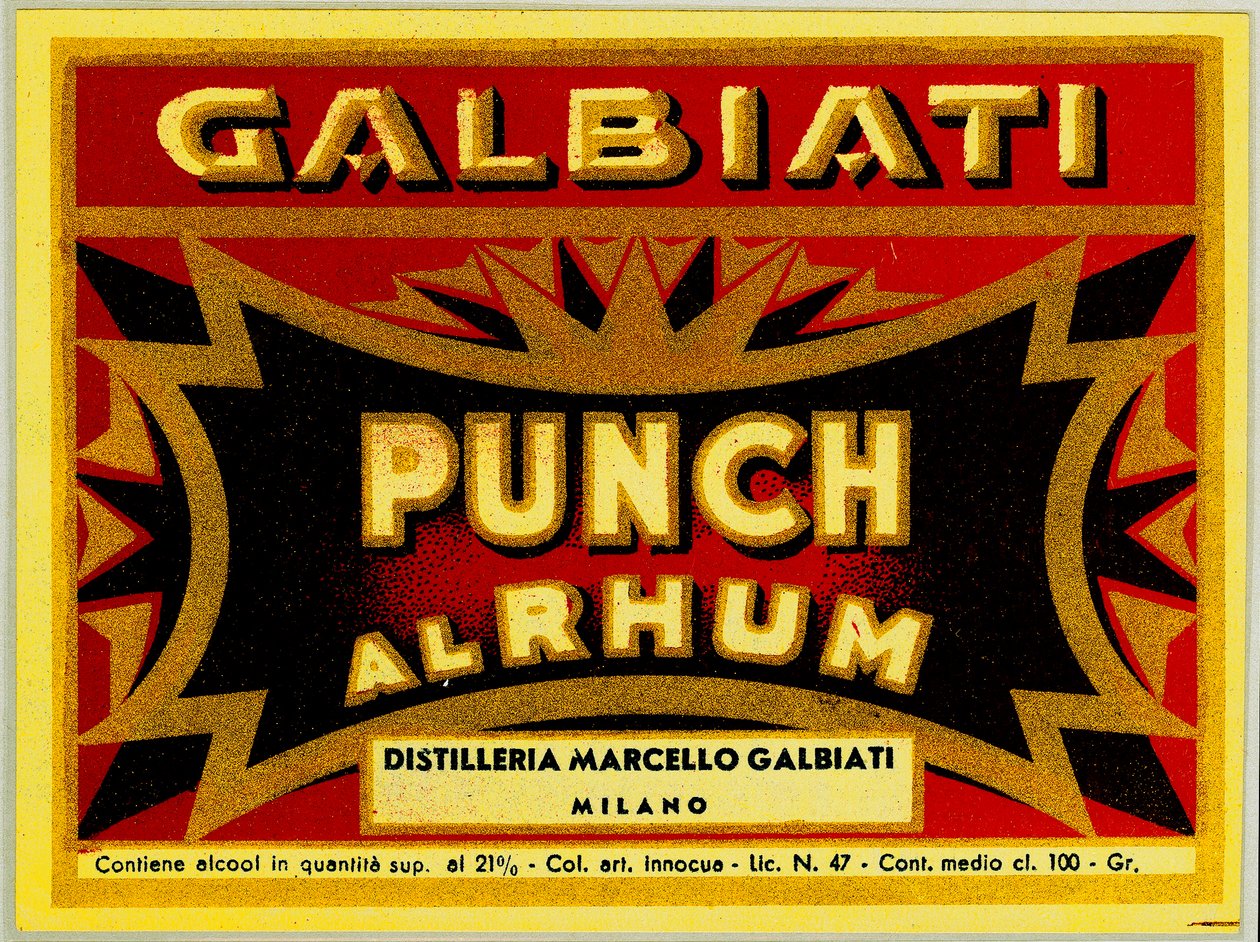 Advertisement for rum punch Marcello Galbiati (chromolithography) 作者 匿名匿名