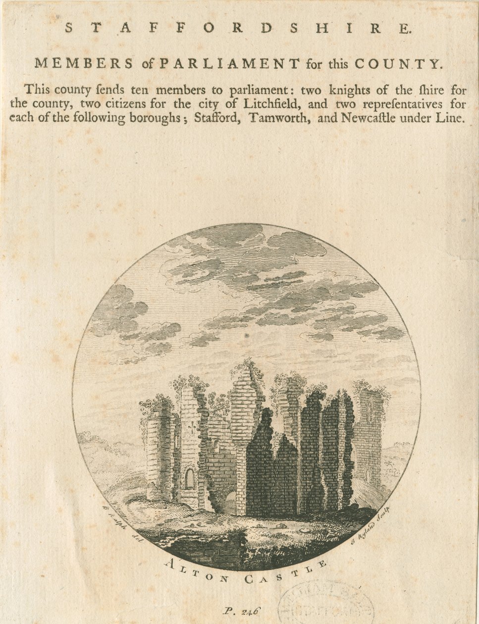 Alton Castle: engraving, nd [?late 18th cent] (print) 作者 匿名匿名