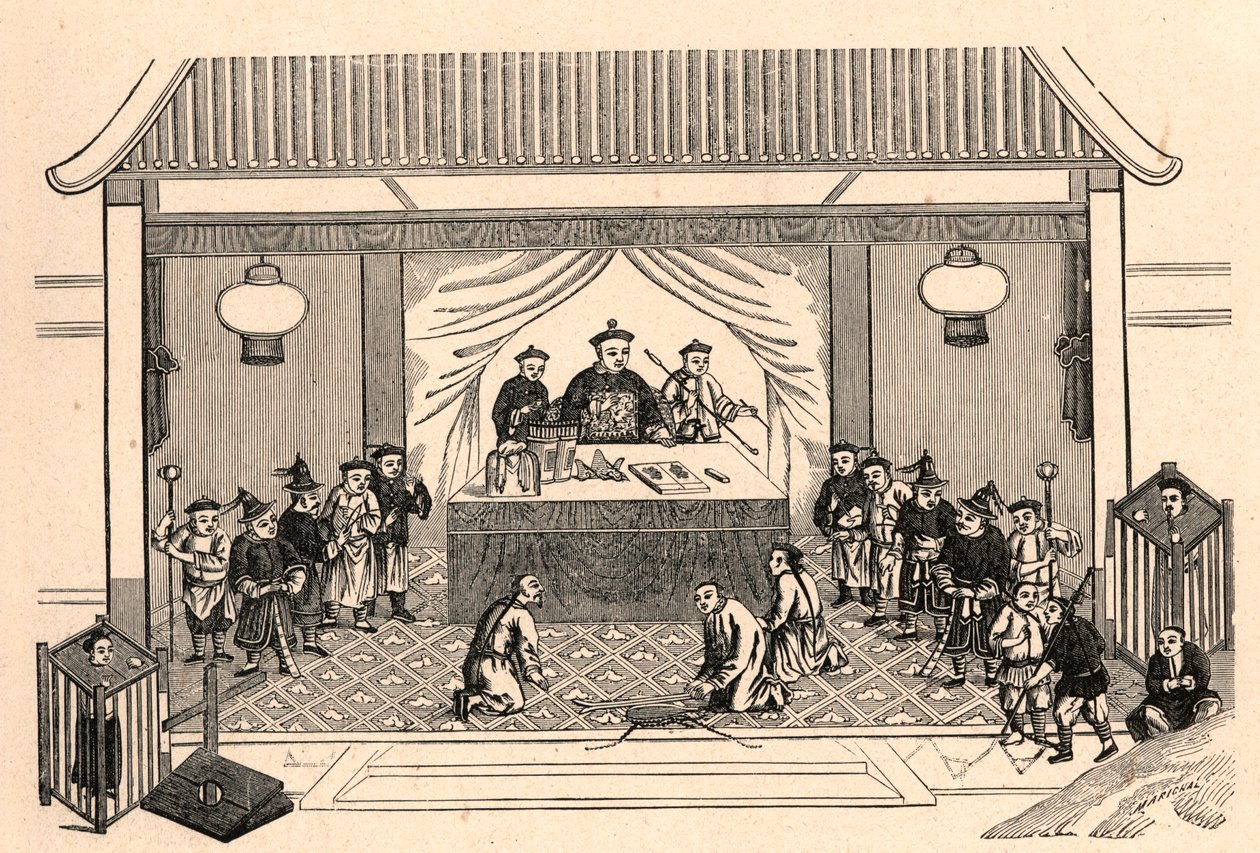 基督教受迫害：2月27日，法国传教士奥古斯都-查普德兰（1814-1856）在中国锡林浩特殉难的准备工作。 作者 匿名匿名