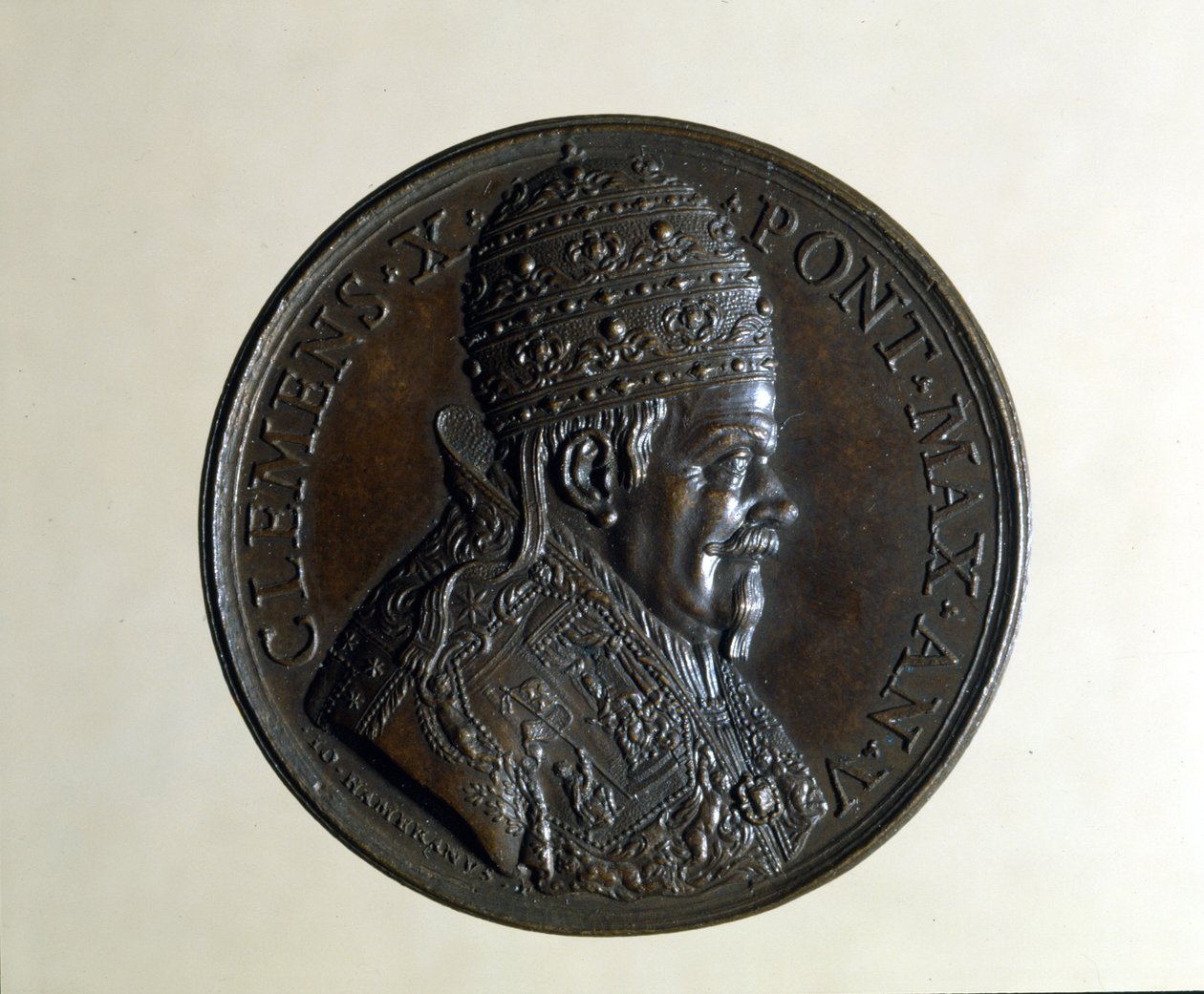 克莱门特十世（1590 - 1676）。铜牌。, 米兰 作者 匿名匿名