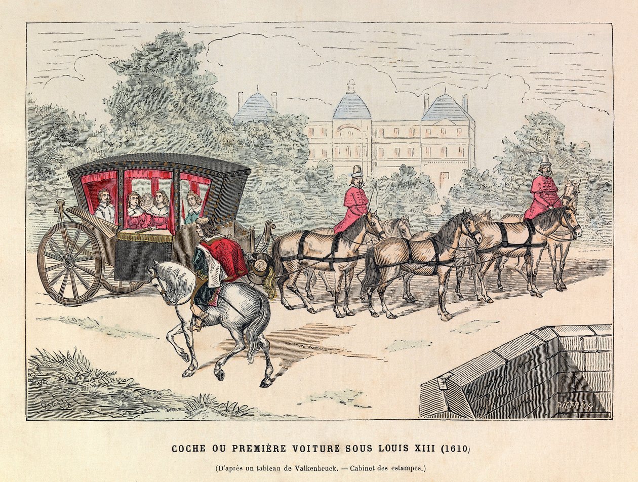 国王路易十三统治时期的马车（1601 - 1643）--马车，法国路易十三统治时期--私人收藏 作者 匿名匿名