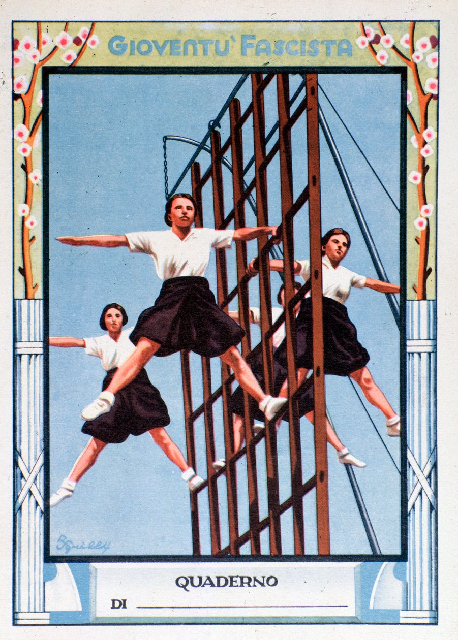 Cover student notebook with young fascist girls during sport training 作者 匿名匿名