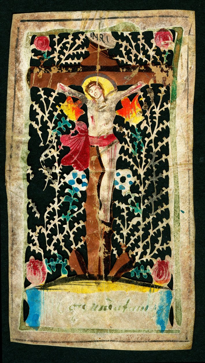 Crucifixion Pious image in the channel. Inscriptions INRI (I.N.R.I.). Private collection 作者 匿名匿名