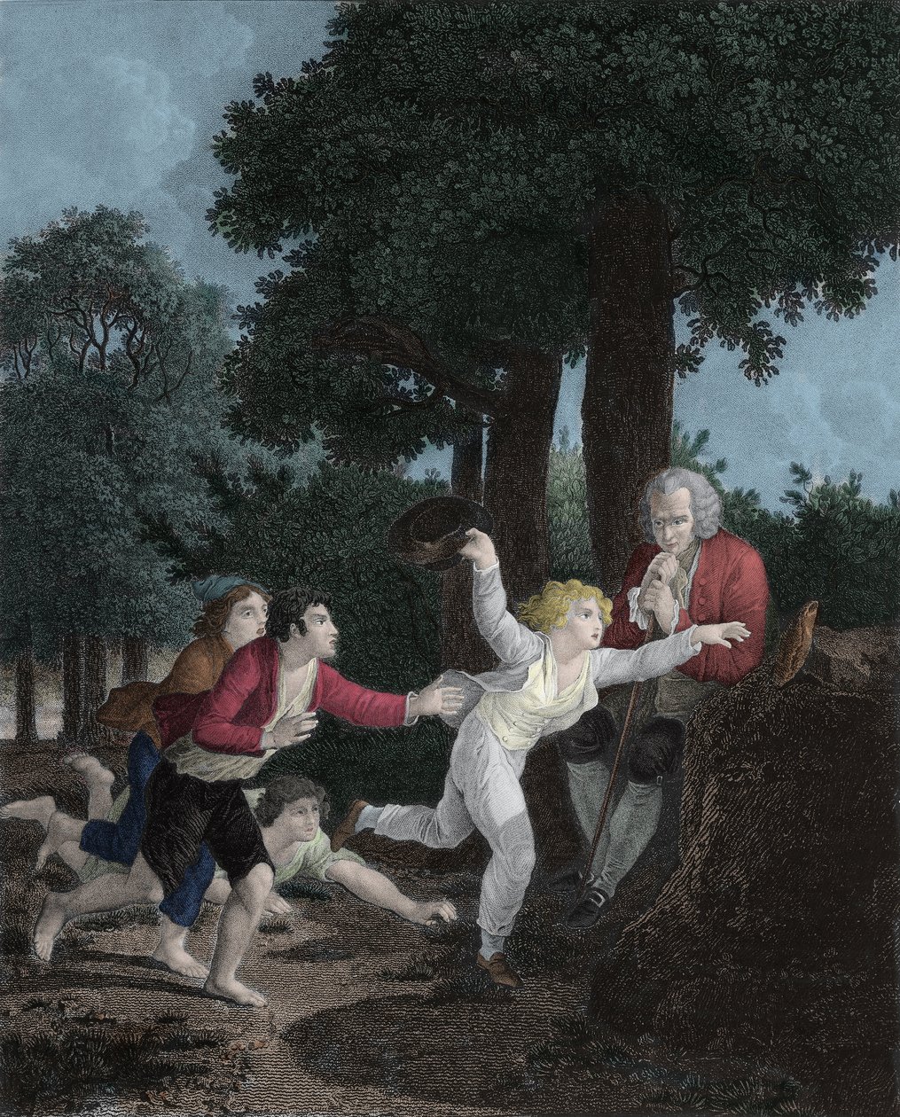 埃米尔在瑞士哲学家让·雅克 (Jean-Jacques) Rousseau (1712-1778) 的“Emile or De l