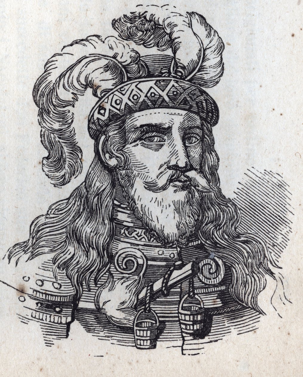 Galeazzo secondo Visconti - Galeas II Visconti的肖像 - Galeazzo II Visconti - 1320-1378 - 版画 - 作者 匿名匿名
