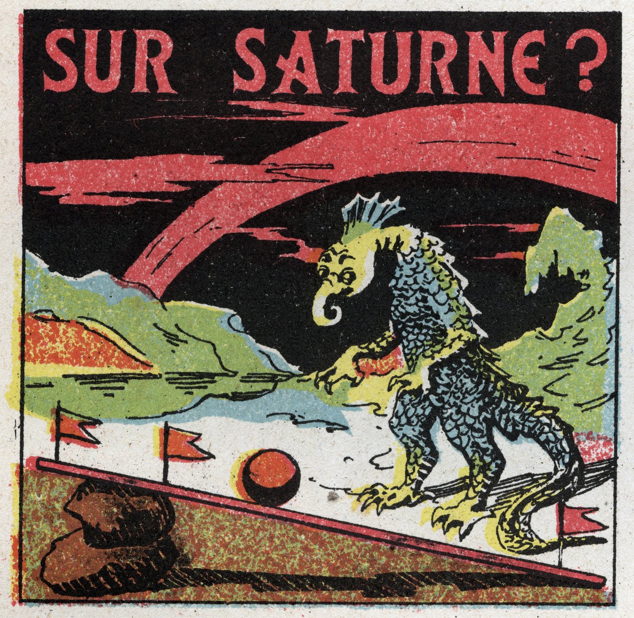 Grace: measure of mass on Saturn. Anonymous illustration of 1925. Private collection. 作者 匿名匿名