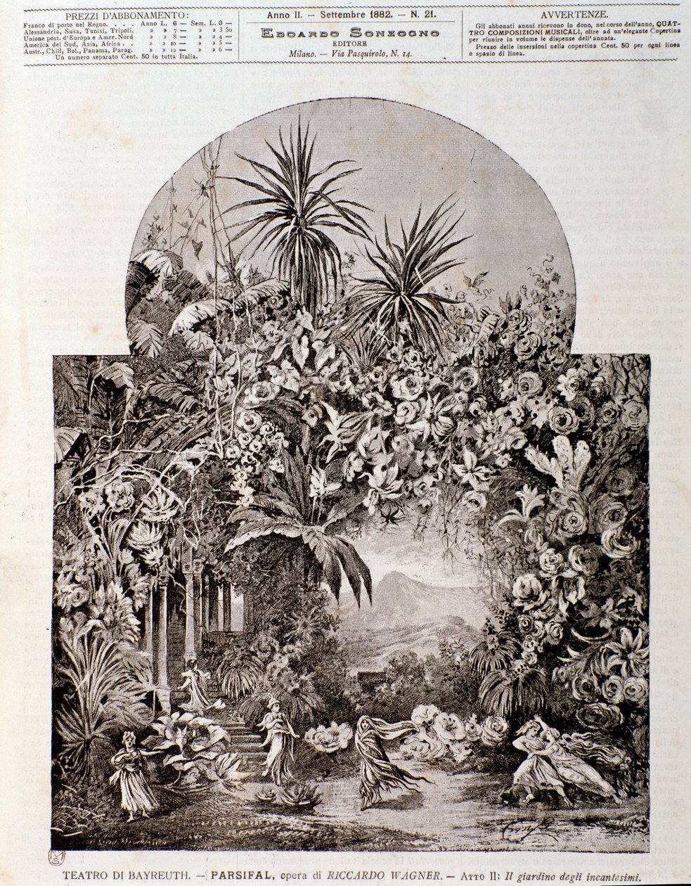 Illustration for the opera Parsifal by Wagner, represented in 1882 at the theatre of Bayreuth 作者 匿名匿名