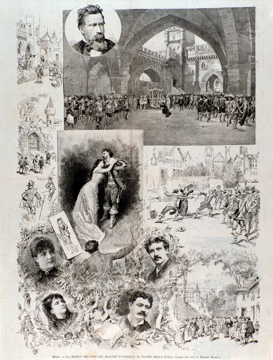 Illustrations for Marion Delorme, opera by Ponchielli, at the teatro alla Scala 作者 匿名匿名