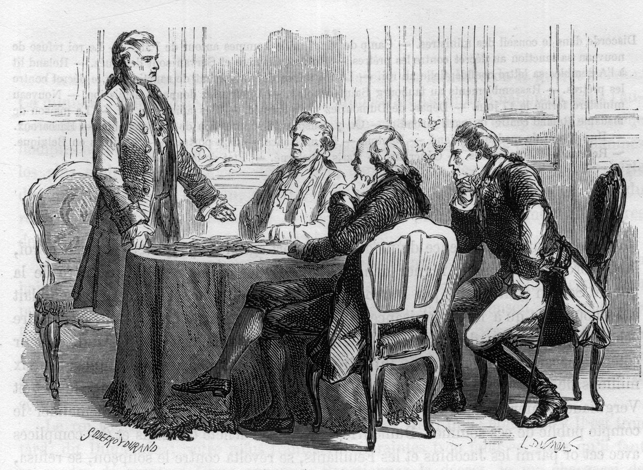 Jacques Mallet du Pan 1749-1800 - 瑞士记者和法兰克福会议的政治宣传员 - 1792年，他离开巴黎前往德国，受路易十六的委托，向他的兄弟们和反对法国的君主们发出任务 - "H "中的版画 作者 匿名匿名
