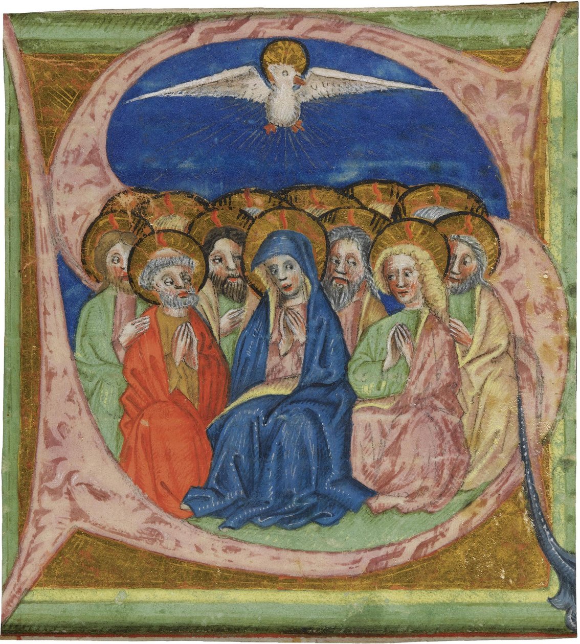 ""La pentecote"" (The Pentecost) Lettrine s tiree d