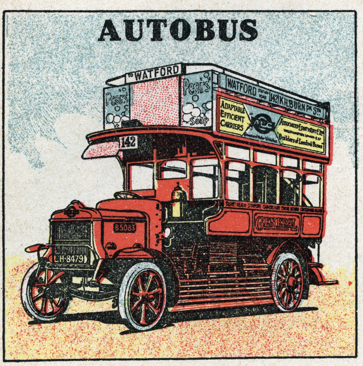 Mechanical traction: bus. Anonymous illustration of 1925. Private collection. 作者 匿名匿名
