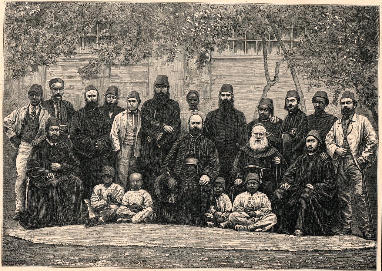 丹尼尔-康博尼主教（1831-1881）和传教士于1月26日从开罗出发前往喀土穆。 作者 匿名匿名