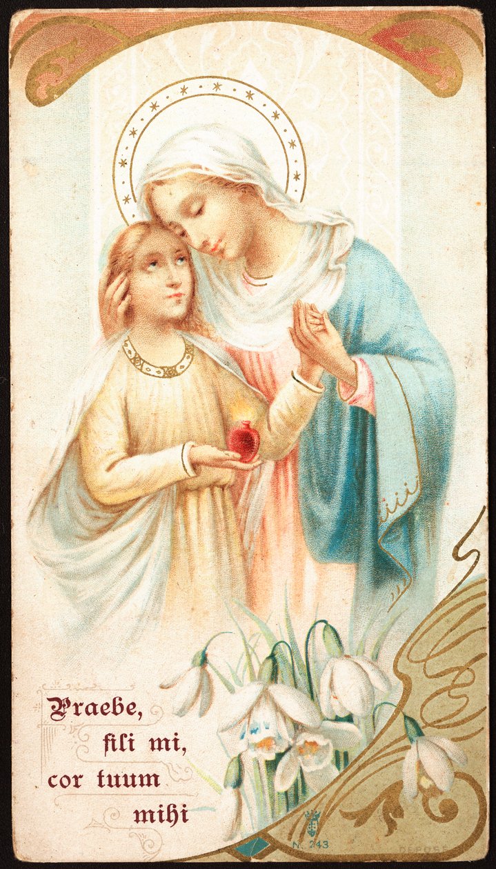 My son give me your heart Pious image. 20th century Private collection 作者 匿名匿名