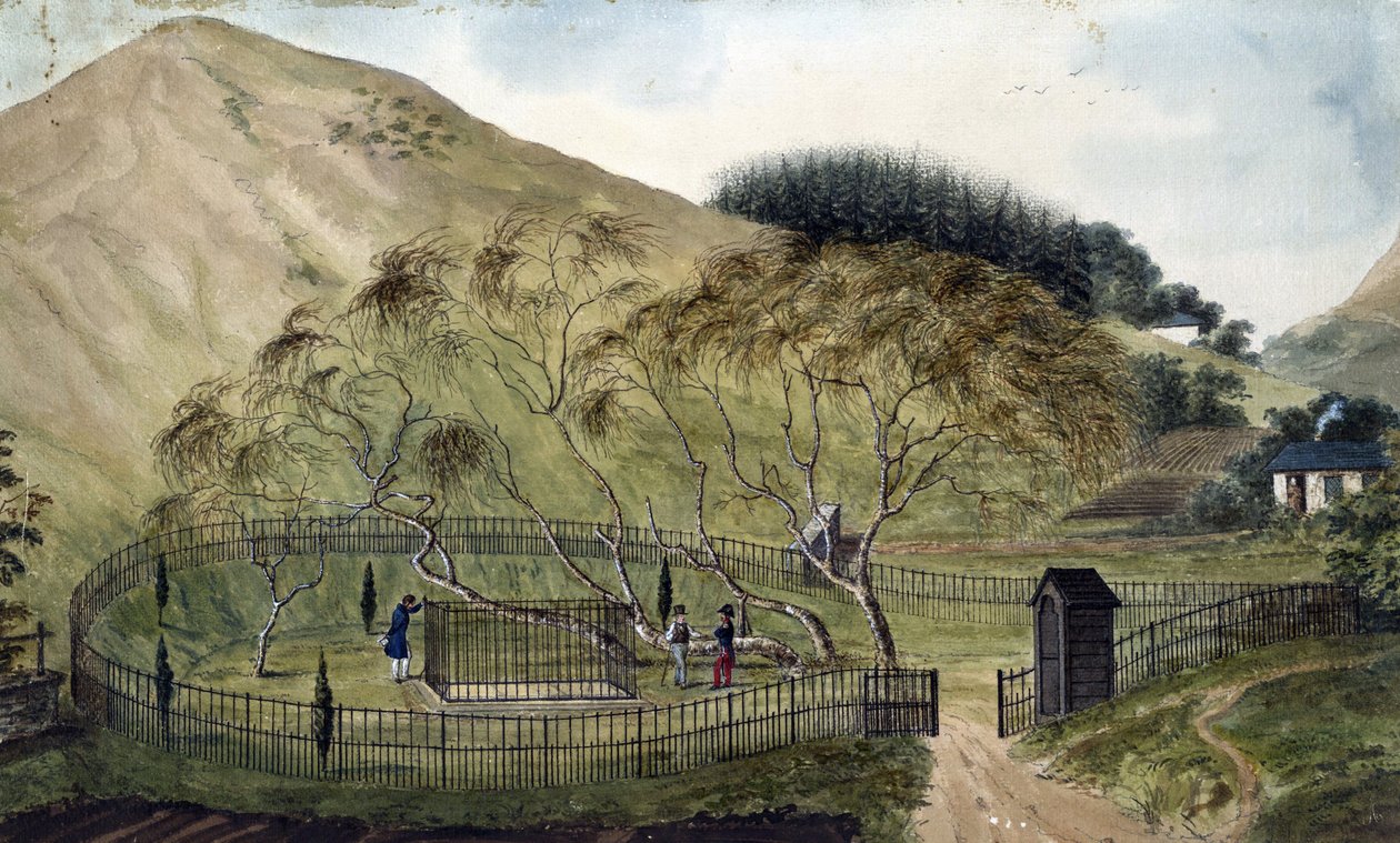 拿破仑在圣赫勒拿岛的墓地 - 佚名 - 1833年 - 纸上水彩画 - 67.6x115.3 - 私人收藏 作者 匿名匿名