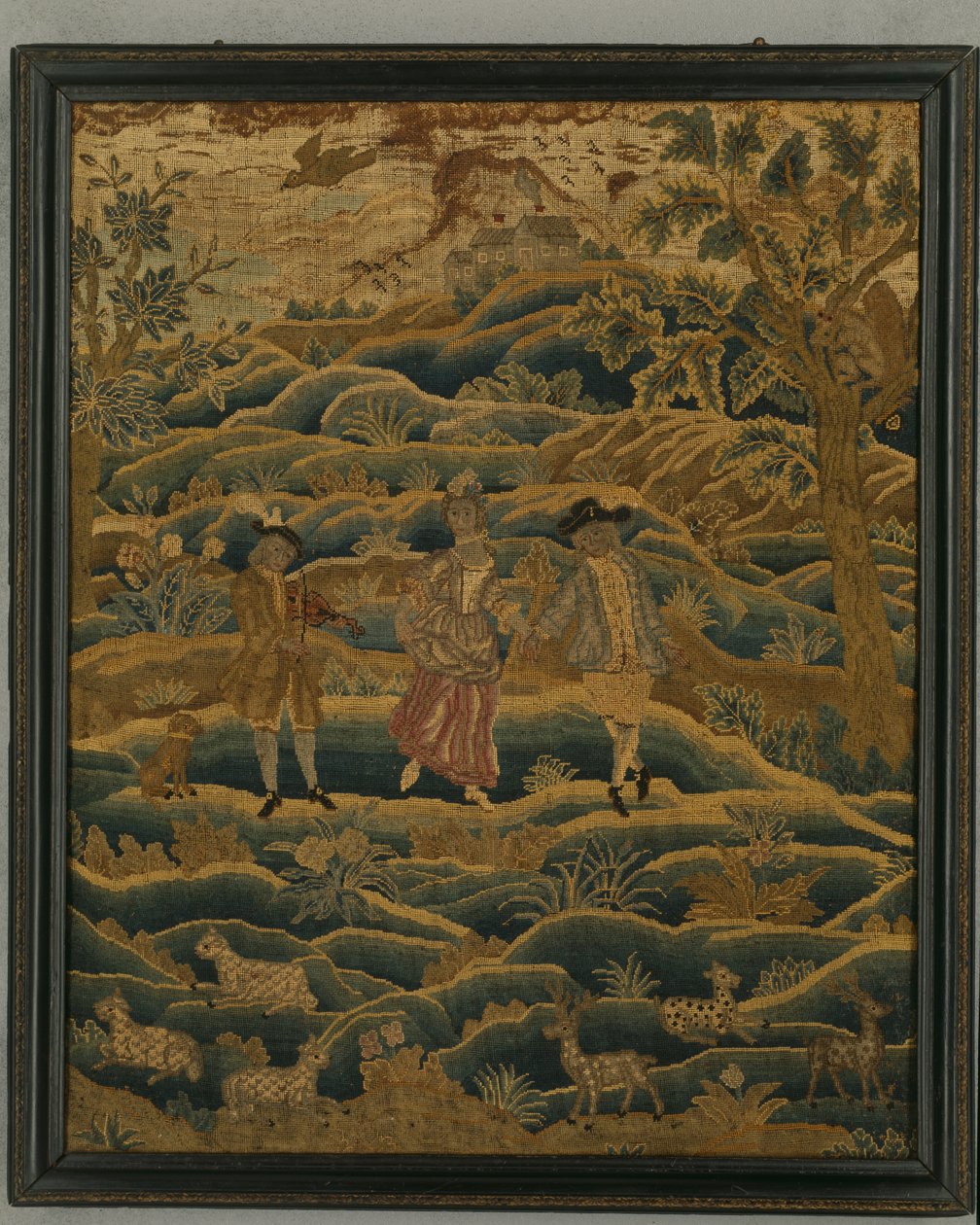 针线图，约 1750 年（羊毛、丝绸和帆布） 作者 匿名匿名