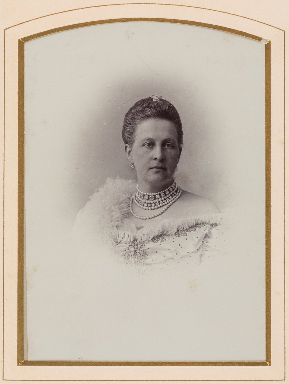 Olga Constantinovna de Russie, reine des Hellenes - 俄罗斯大公夫人Olga Constantinovna（1851-1926）的肖像，匿名。相册中的照片。私人收藏 作者 匿名匿名
