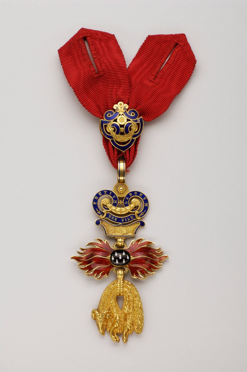 Order of the Golden Fleece: Austrian Golden Fleece - Reduced badge - 1850-1900 - Gold and emals - H: 7.6 cm; W: 4.5 cm; Weight: 42 g - Private collection 作者 匿名匿名