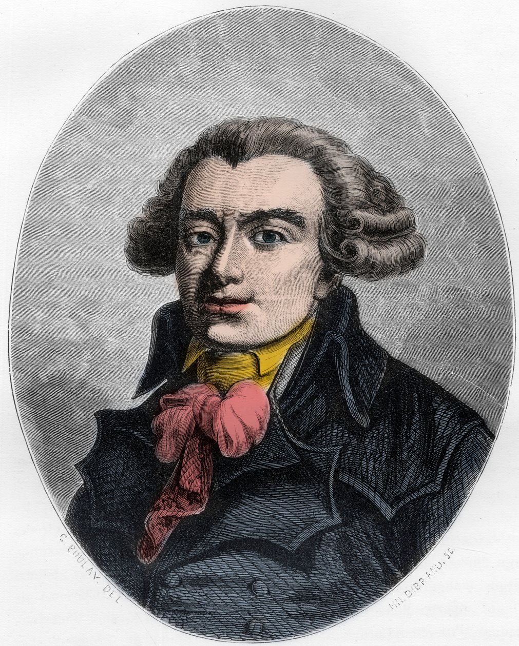 PIERRE VICTORIEN VERGNIAUD 法国革命政治家--Pierre Victorien Vergniaud（1753-1793）的肖像，法国政治家Girondin--1863年的版画，载于Dupray de La Maherie的 "The Red Book - Histoire De L