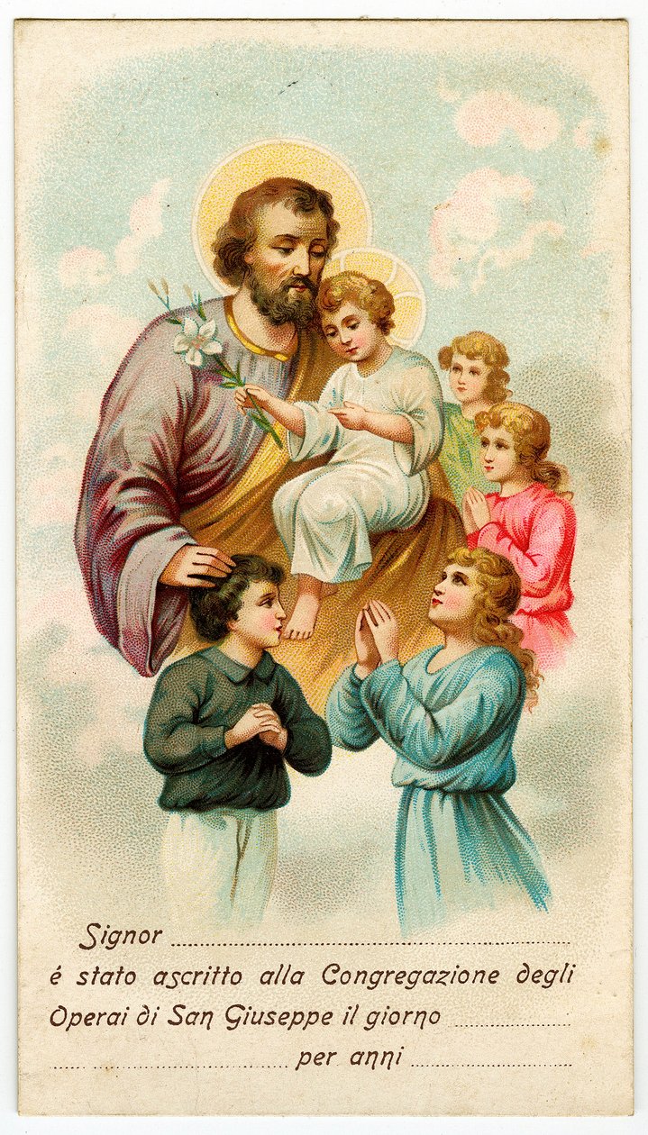 Pious image: Congregation of St Joseph Workers (chromolithography) 作者 匿名匿名