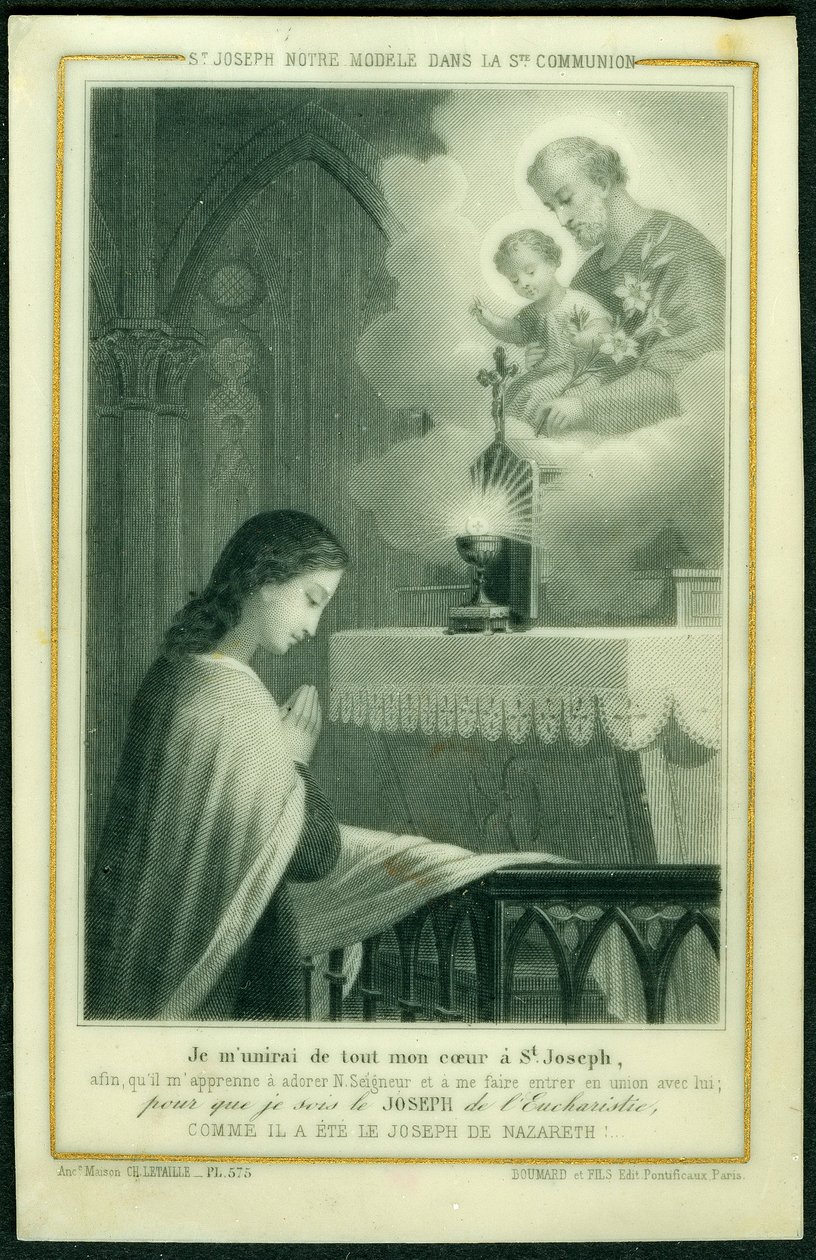 Pious image: Prayer to Joseph (print) 作者 匿名匿名