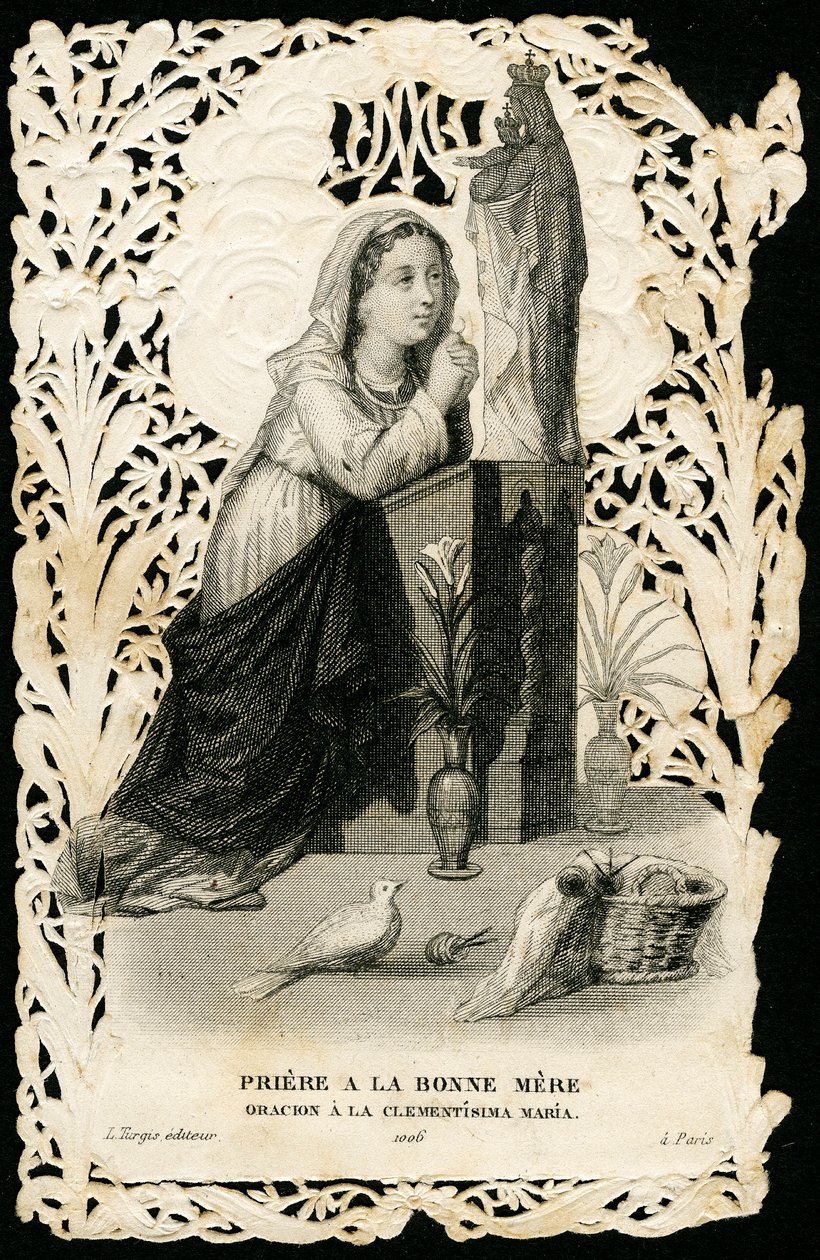 Pious image: Prayer to our Lady (print) 作者 匿名匿名