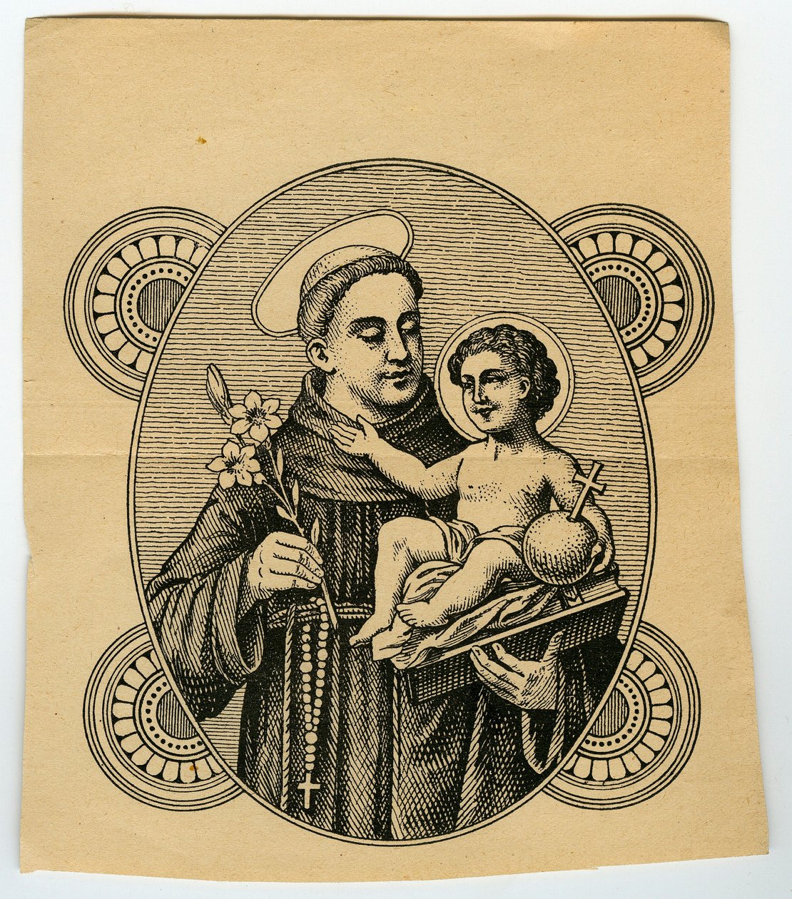 Pious image: Saint Anthony of Padua (engraving) 作者 匿名匿名
