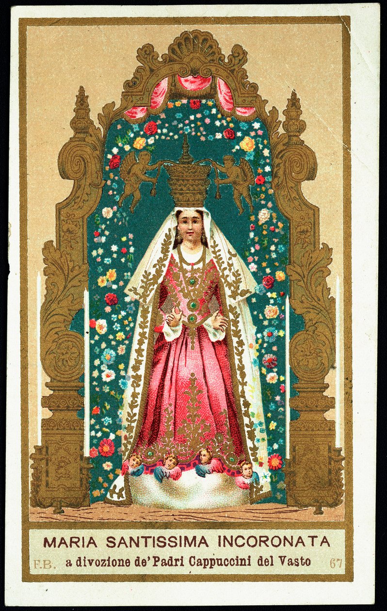 Pious image: “” The Most Holy Virgin crowned””” Chromolithography. 作者 匿名匿名