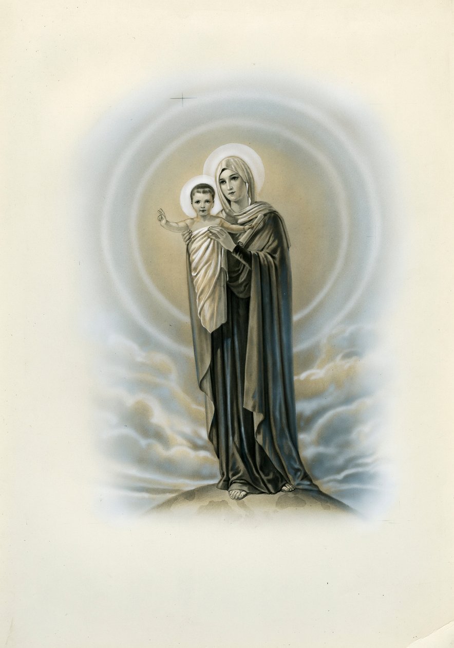 Pious image: Virgin and child (engraving) 作者 匿名匿名