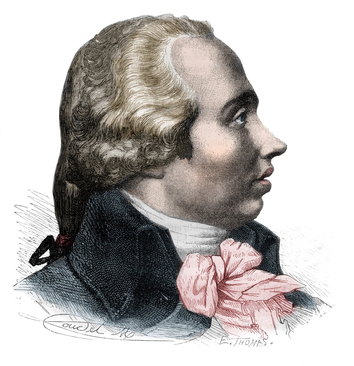 法国数学家Adrien-Marie Legendre（1752-1833）的肖像（石印）--法国数学家Adrien Marie Legendre（1752-1833）的肖像--Alphonse de Lamartine（1790-1869）的 "Histoire des Girondins "中的版画，1865-1866 --私人收藏 作者 匿名匿名