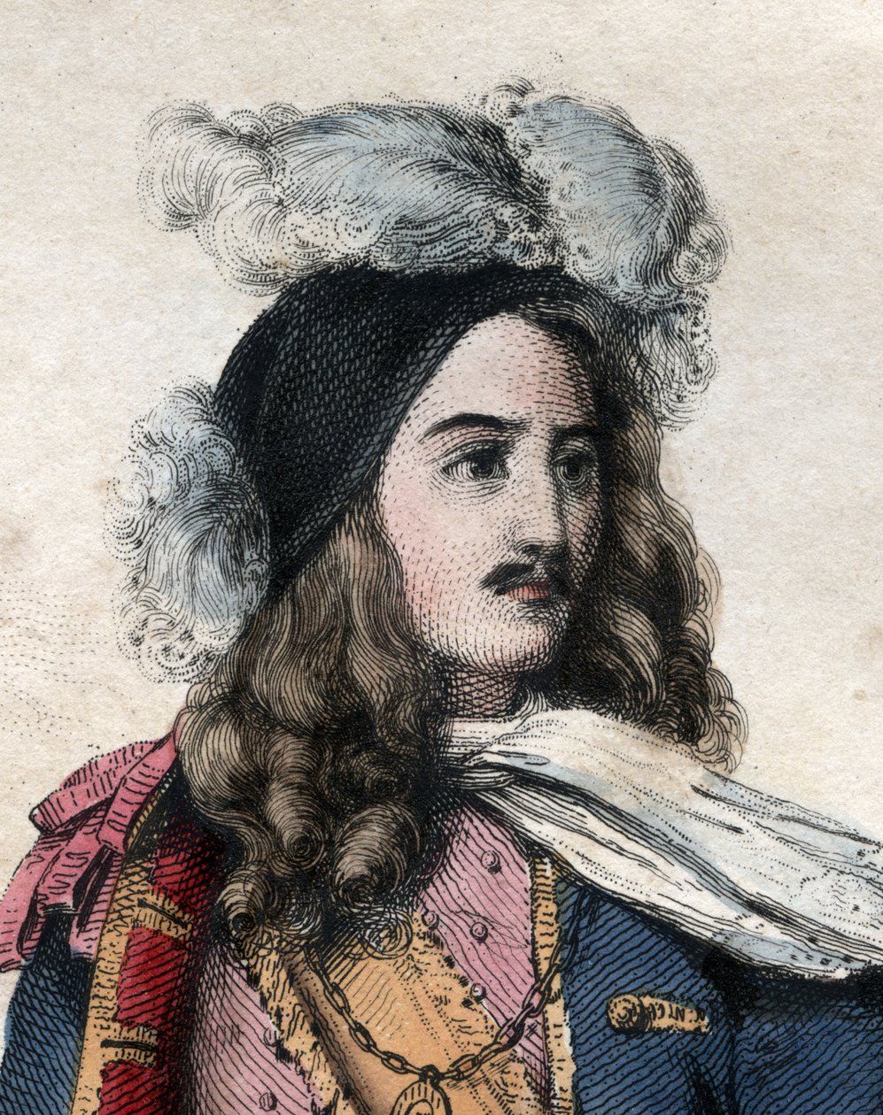 法国海军司令安妮-希拉里昂-德-科斯坦（Cotentin），图维尔伯爵（1642-1701）（图维尔上将）的画像。 作者 匿名匿名
