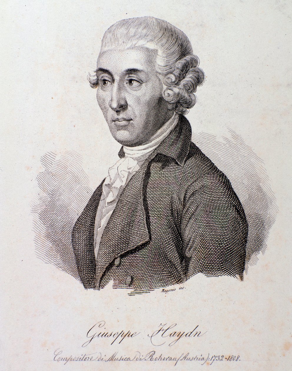 Portrait of Austrian composer Joseph Haydn (1732-1809) Engraving. 19th century Private collection 作者 匿名匿名