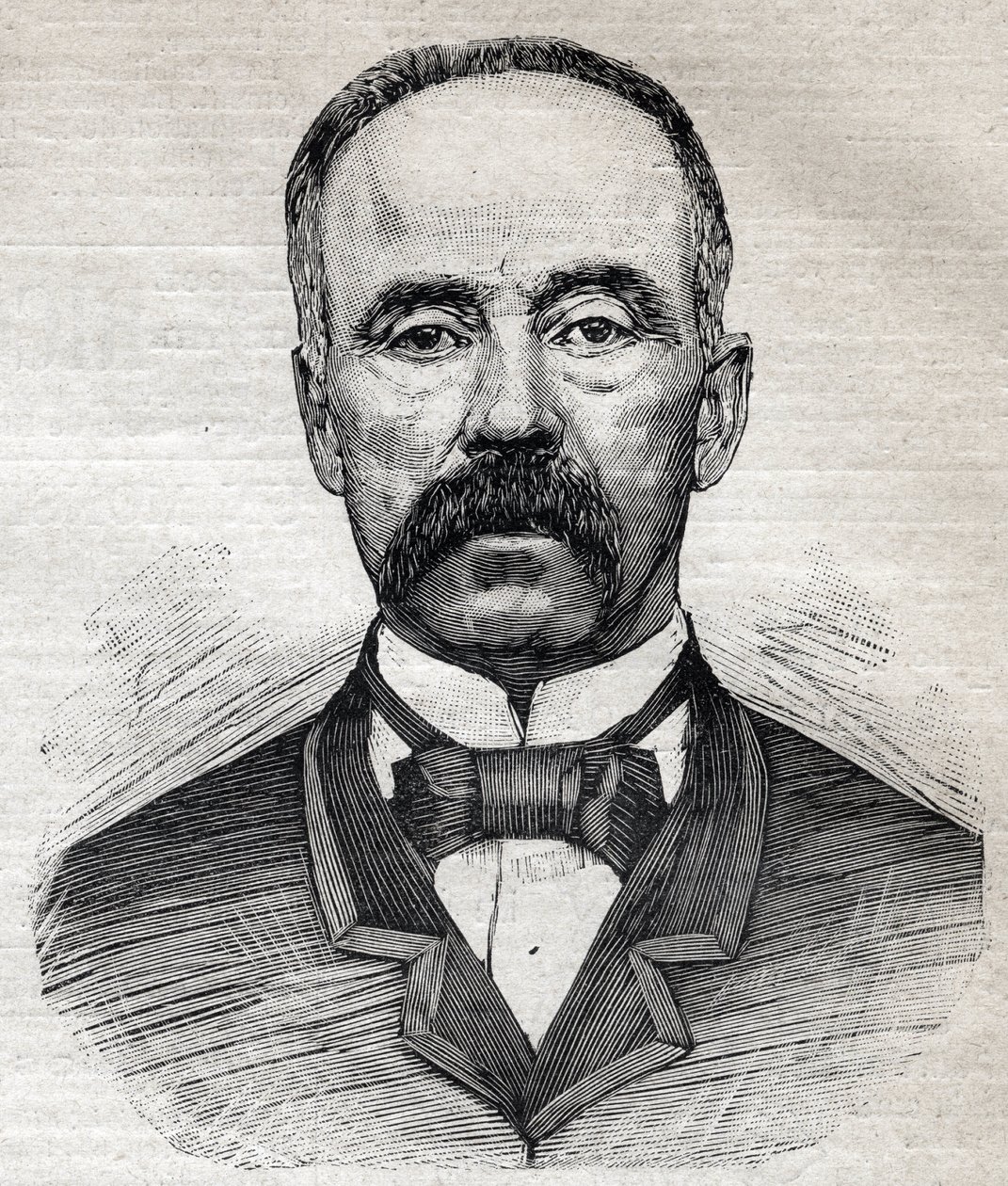 查尔斯-摩尔（1820-1905）的肖像，苏格兰裔英国植物学家。雕刻于《小巴黎人》1893年。 作者 匿名匿名