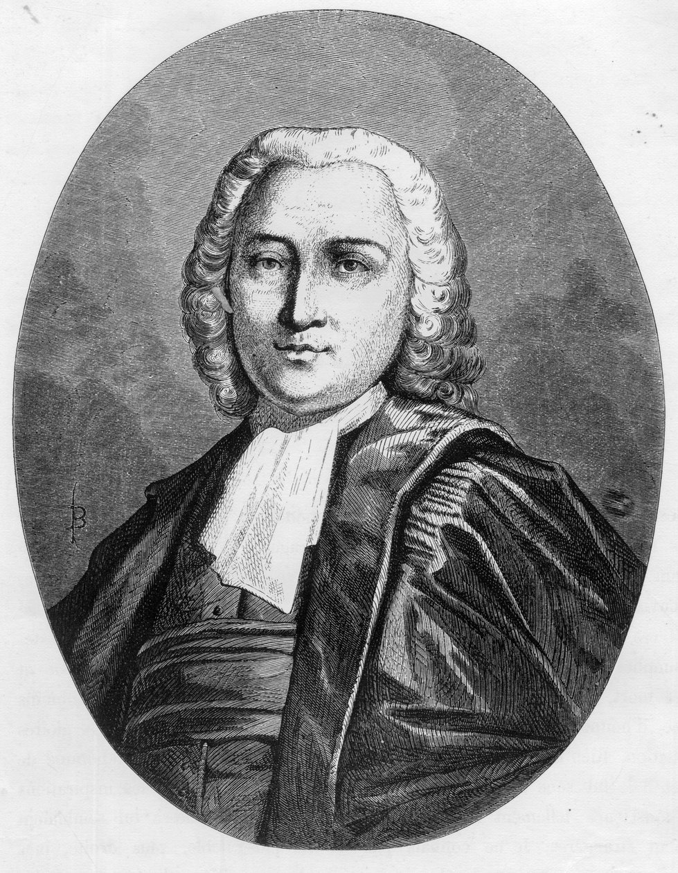 Chretien Guillaume de Malesherbes (1721-1794)的肖像，他是公约下的国王律师--1863年的版画，载于Dupray de La Maherie的 "The Red Book - Histoire De L
