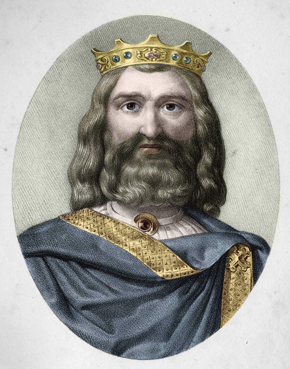 Portrait of Clovis I (v. 466 - 511) King of the Franks. 作者 匿名匿名