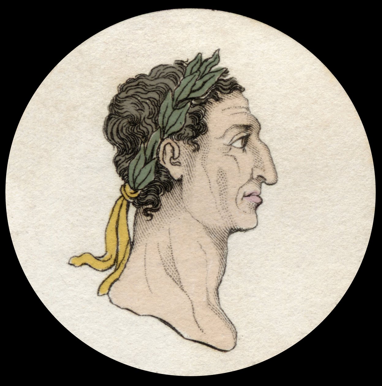 Portrait of Emperor Nerva (Marcus Cocceius Nerva) (26-98 AD). Engraving of the 19th century. Milanese 作者 匿名匿名
