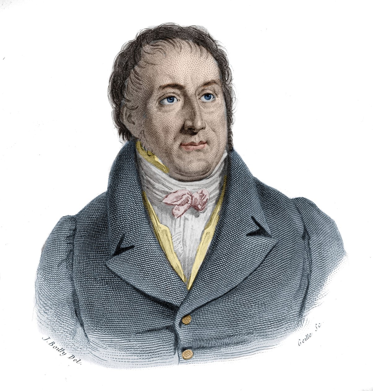 Portrait of Francois-Antoine (Francois Antoine) Jecker (1765-1834), French engineer in “Portraits et histoire des hommes utile: hommes et femmes de tous pays et de tous conditions, qui acquis des droits à la reconaissance des hommes” published and propages 作者 匿名匿名