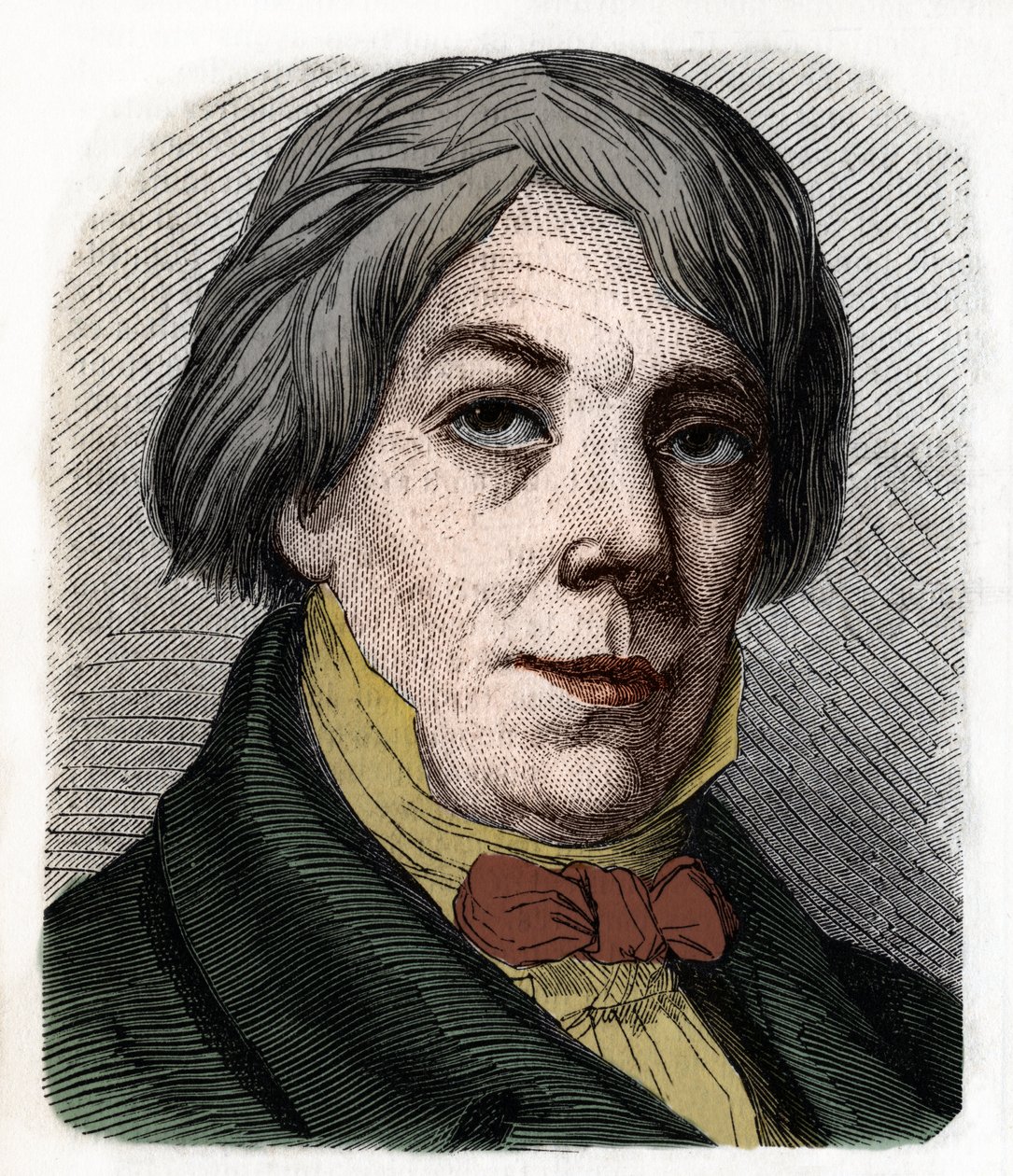 Portrait of Franz Xaver Peter Joseph Schnyder von Wartensee Swiss composer and pedagogue (1786-1868). Engraving from 1855. 作者 匿名匿名
