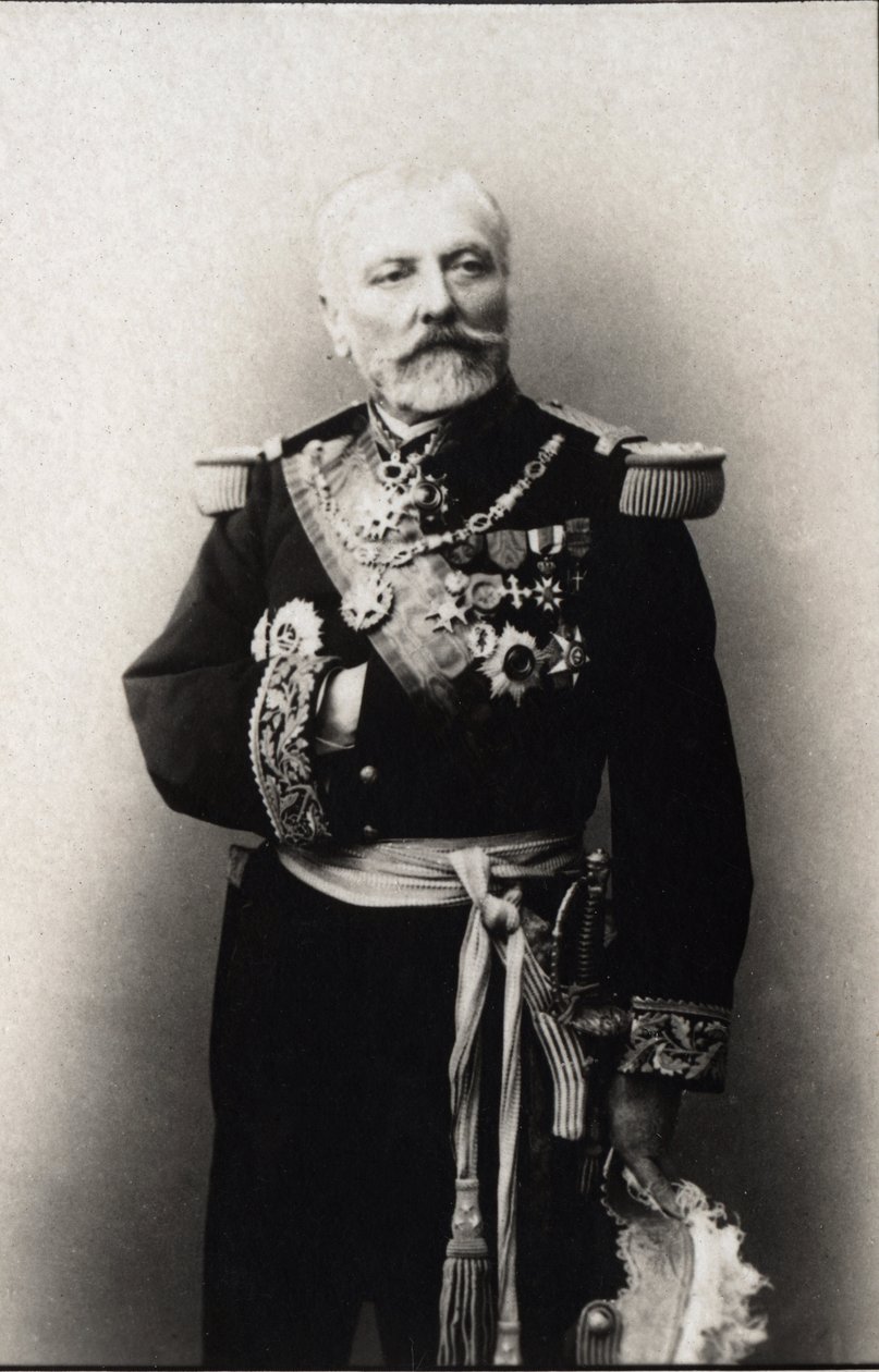 Hyacinthe Laurent Theophile Aube（Admiral Aube）（1826-1890）的画像，法国海军上将。FPL收藏。 作者 匿名匿名