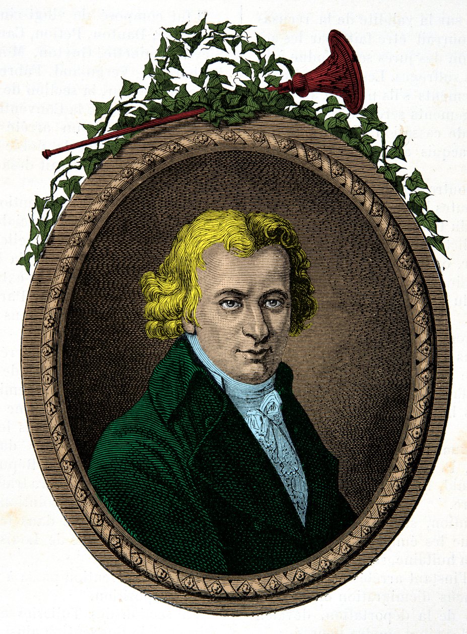 Jean Baptiste Cant Hanet 的肖像，dit Clery (1759-1809) 国王路易十六被囚禁在圣殿期间的贴身男仆，雕刻，私人收藏 作者 匿名匿名