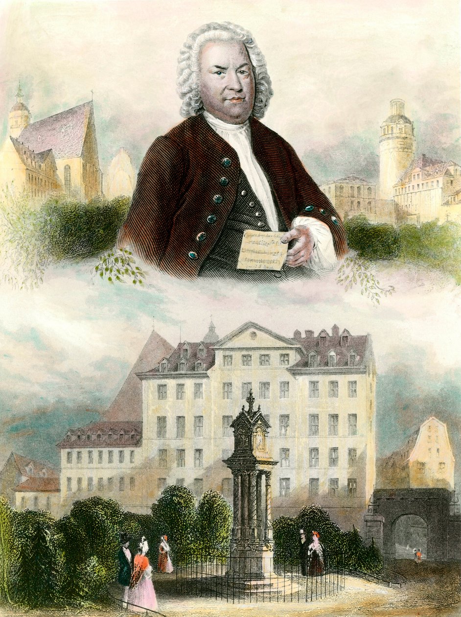 让·塞巴斯蒂安·巴赫 (Johann Sebastian Bach) 的肖像 作者 匿名匿名