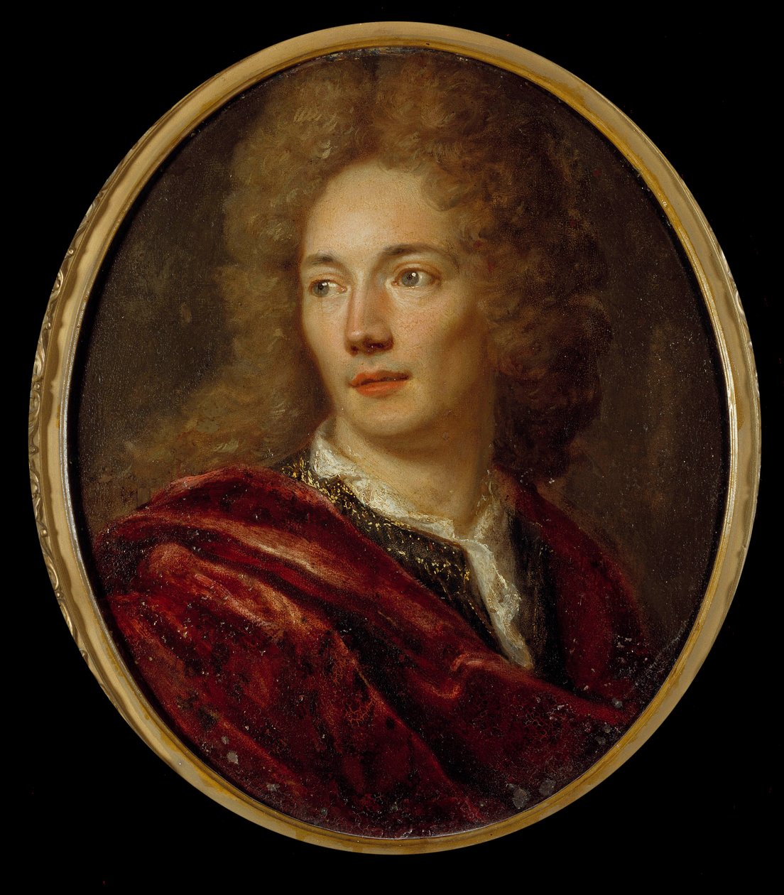 Jean de La Bruyere (1645-1696) 道德家法国人的肖像 在匿名铜上作画。 17世纪。 作者 匿名匿名