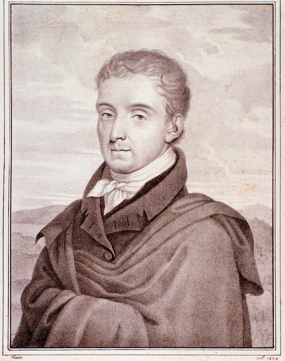 Johann Baptist Cramer的肖像（雕刻）。 作者 匿名匿名