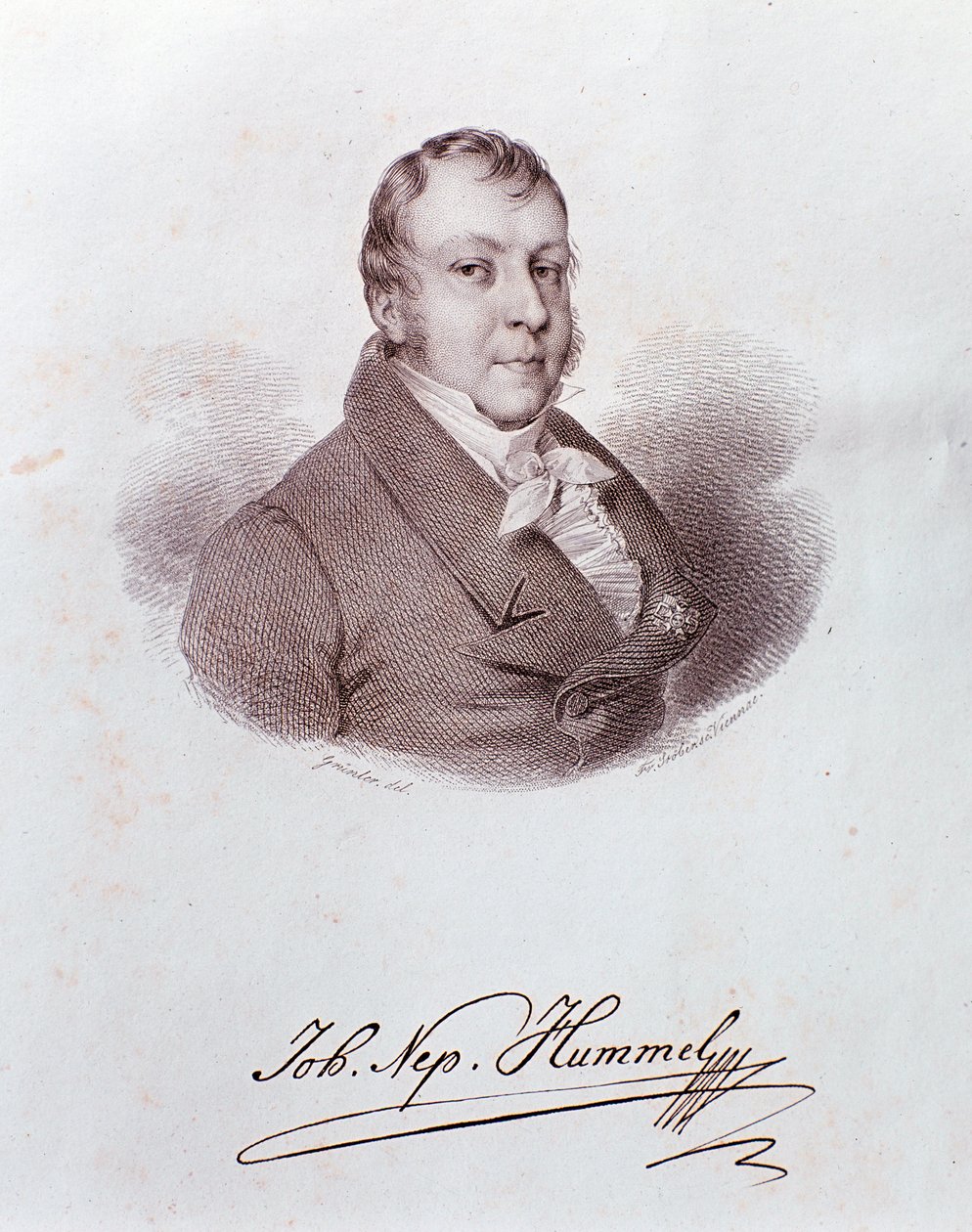 Portrait of Johann Nepomuk Hummel (engraving 作者 匿名匿名